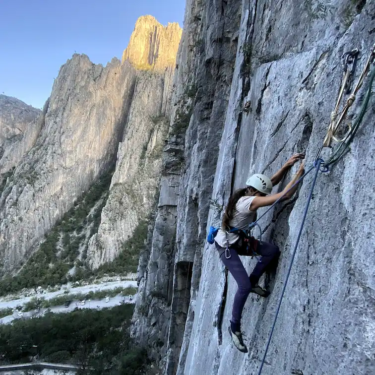 Climber on a rock face